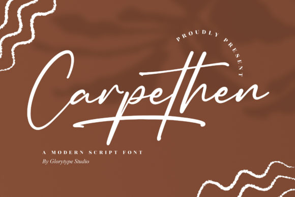 Carpethen: A Modern Script Font for Crafters and Product Makers