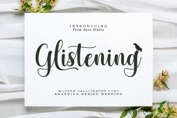 Glistening: A Romantic Handwritten Font for Editorial Design
